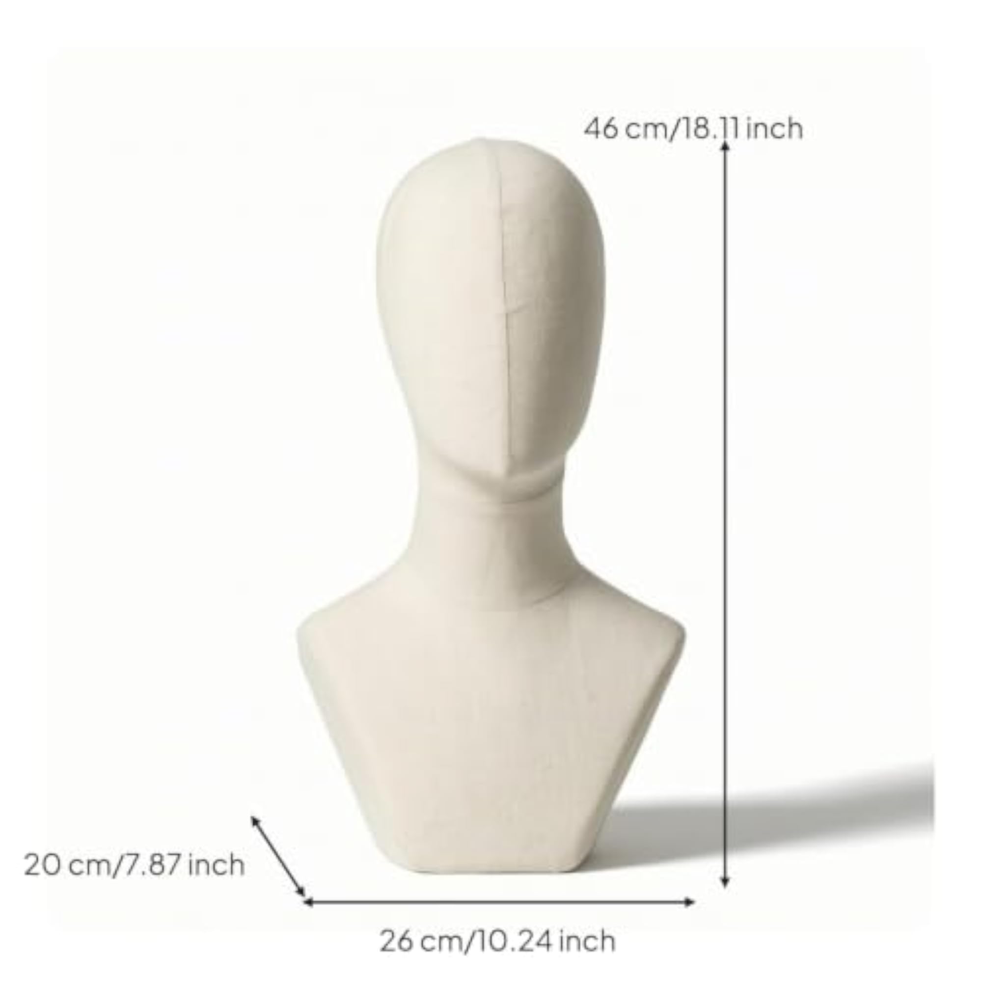 Cloth-Covered Hair Display Form for Boutiques